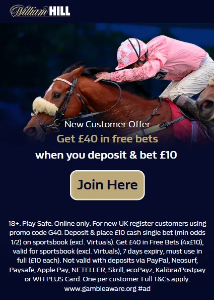 William Hill Grand National sign up offer: Get £40 in free bets