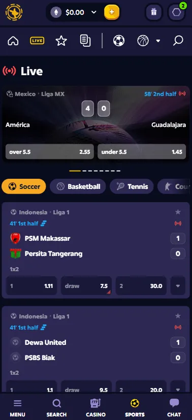 Roobet review: Live betting