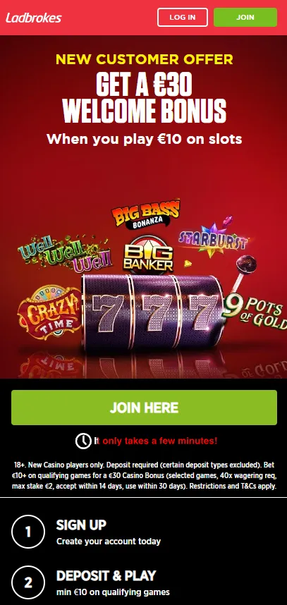 Ladbrokes casino welcome offer