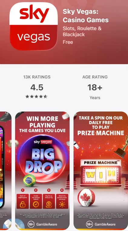 Sky vegas casino app
