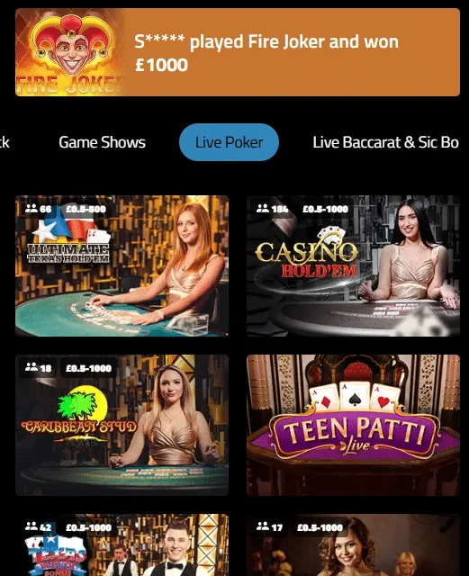 neptune play live casino - 250 live-dealer games 