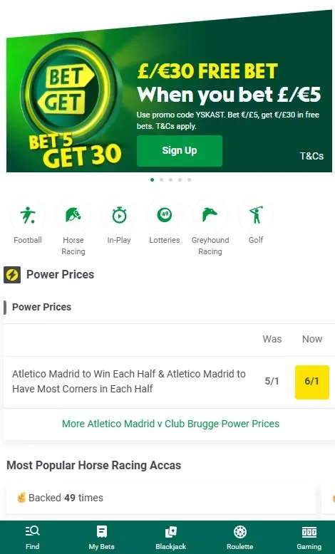 Padd Power welcome sports offer