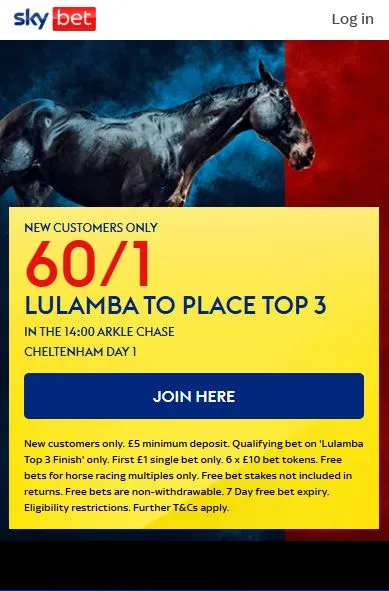 sky bet cheltenham lulumba offer