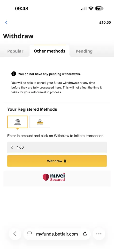 betfair-minimum-withdrawal-uk
