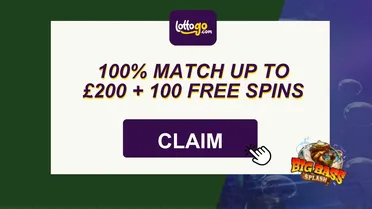 LottoGo welcome bonus: Get a £200 first deposit match + 100 free spins in September 2026