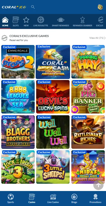 Reviewing the Coral Casino games selection | Huge 6,500-strong lobby