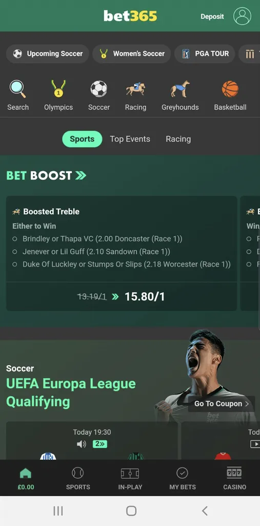 Bet365 sports markets