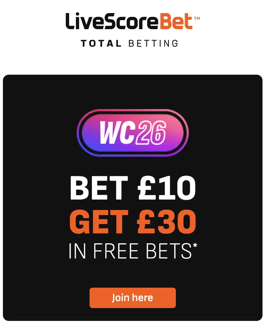 LifeScore Bet offer: bet £10, get £30