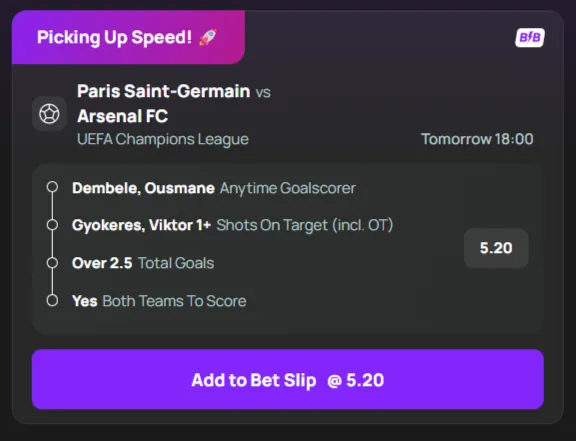 Kwiff Champions League final bet builder boost