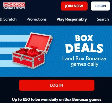 monopoly casino free to play games: box bonanza