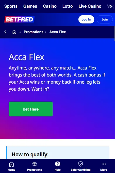 Virginbet Acca Flex