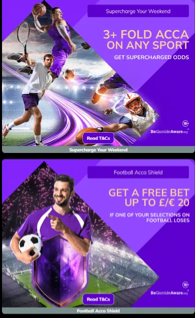 Acca Shield & supercharged acca odds