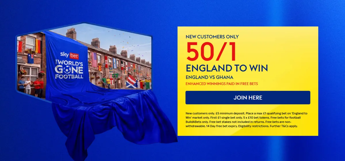 England vs Ghana free bets: Get more than £200 in betting sign up offers