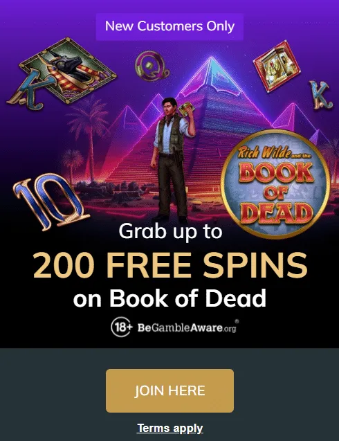 Kwiff Casino Welcome offer: Get 200 free spins
