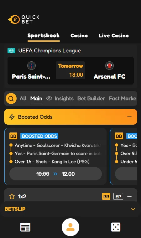 QuickBet Champions League final offer: Bet £10, Get £10 free