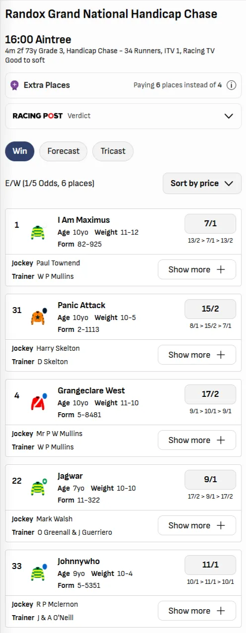 Virgin Bet Grand National odds and analysis (Saturday, 4 pm)