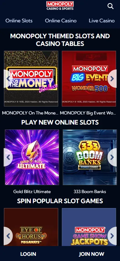 monopoly casino online slots & games