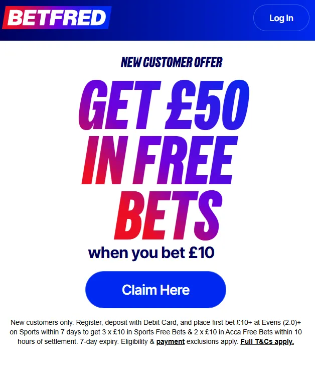 Betfred welcome offer