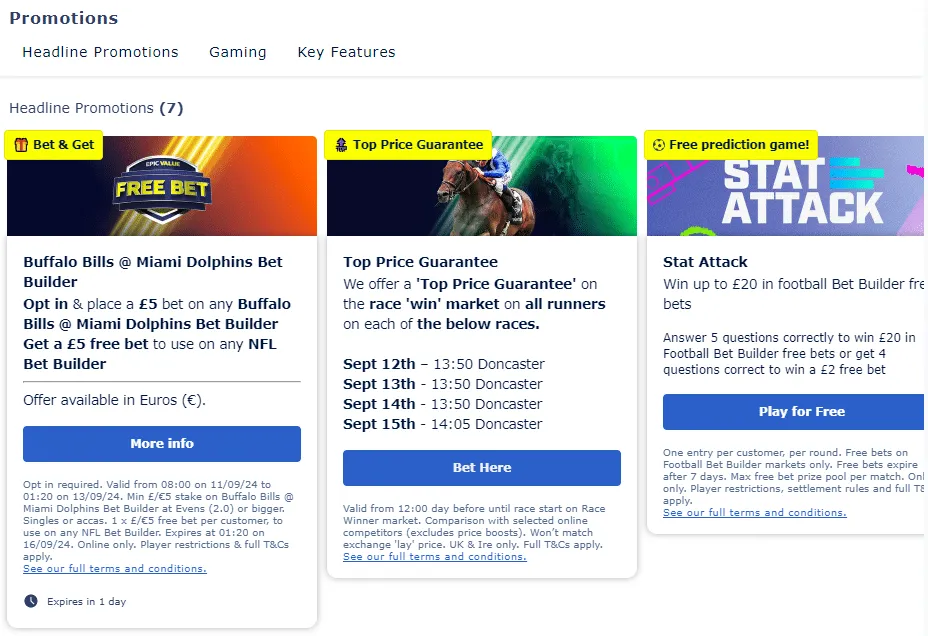 William hill promotions