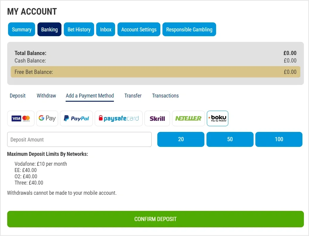 Boku betting sites: Direct Boku deposit via Boyle sports