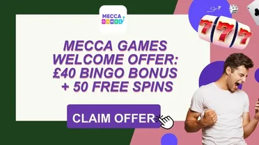Mecca Games welcome offer: £40 bonus + 50 free spins in September 2026