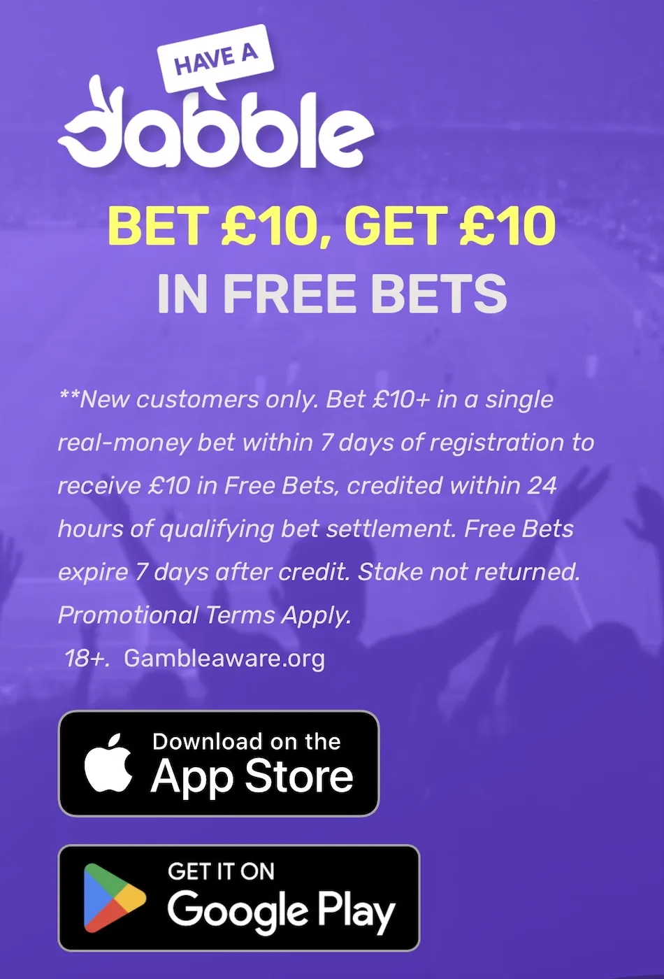 Dabble offer UK users