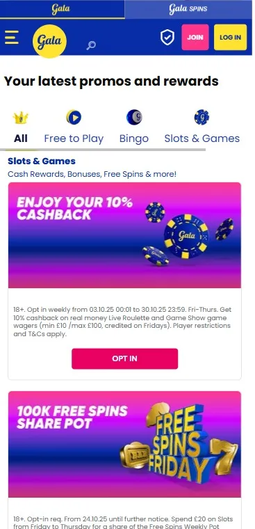 gala-spins-offers-existing-customers-slots-games-uk