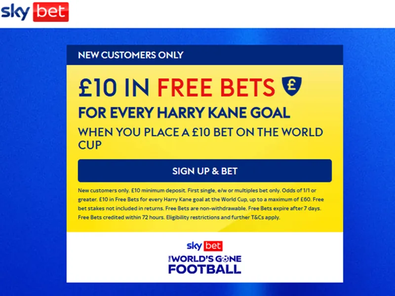 Sky Bet Kane WC promo offer