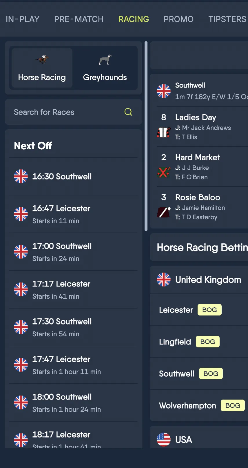 copybet horse racing