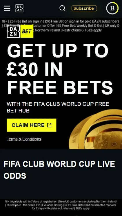dazn bet sign up offer