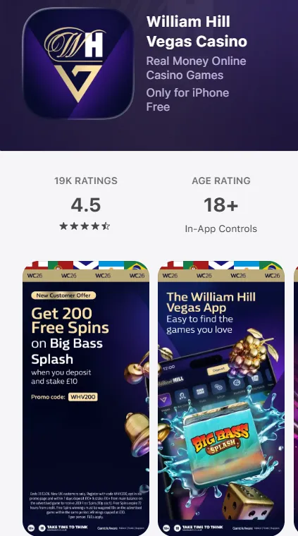 William hill vegas casino app on ios