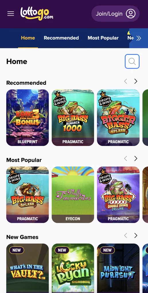 Lottogo casino offerings