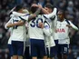 Tottenham Hotspur players celebrate Ben Davies's goal on January 4, 2026