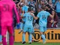 Minnesota United defender Chase Gasper (77) celebrates his goal with his team against the Portland Timbers in the second half at Allianz Field on July 24, 2021