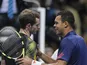 Jo-Wilfried Tsonga and Andy Murray at the end of their ATP Finals encounter