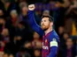 Barcelona's Lionel Messi celebrates scoring against Lyon in the Champions League on March 13, 2019