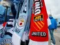 General image of Manchester City and Manchester United scarves before the match on March 20, 2016