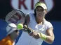 Britain's Laura Robson hits a backhand return in the first round of the  Australian Open tennis championship on January 15, 2013