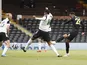 Newcastle United's Joe Willock scores against Fulham in the Premier League on May 23, 2021