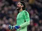 Liverpool's Alisson Becker celebrates on January 31, 2025