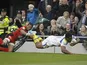 Clermont Auvergne's Naipolioni Nalaga scores a try against Toulon on May 18, 2013