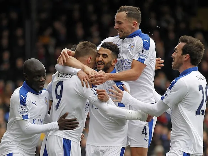 Riyad Mahrez fires Leicester eight points clear
