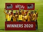 Nottinghamshire players celebrate winning the T20 Blast on October 5, 2020