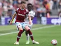 Declan Rice of West Ham United and Wilfried Gnonto of Leeds United on May 21, 2023