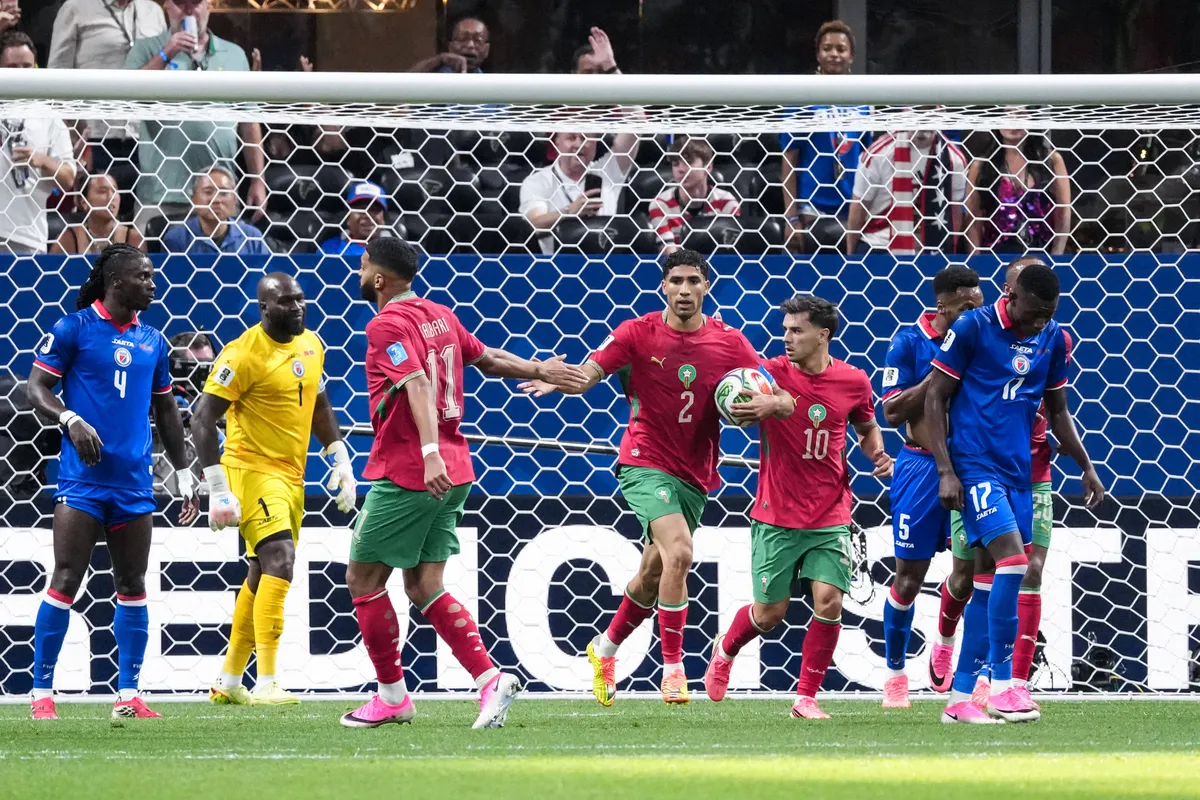 Morocco 4-2 Haiti: Hakimi stars and Bayern Munich-linked Saibari nets again as Atlas Lions seal knockout place in Atlanta