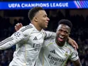 Kylian Mbappe and Vinicius Junior of Real Madrid celebrate on January 20, 2026