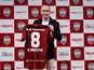 Andres Iniesta poses with the Vissel Kobe shirt after confirming his move to Japan on May 24, 2018