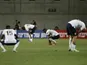 England players stand dejected after defeat to Norway on June 8, 2013