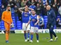 Ipswich Town's Bartosz Bialkowski, Luke Chambers, Alan Judge, James Collins and Myles Kenlock look dejected at the end of the match as they are relegated to League One on April 13, 2019