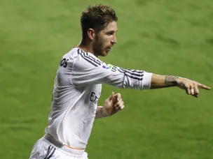 Ramos unhappy with the ref